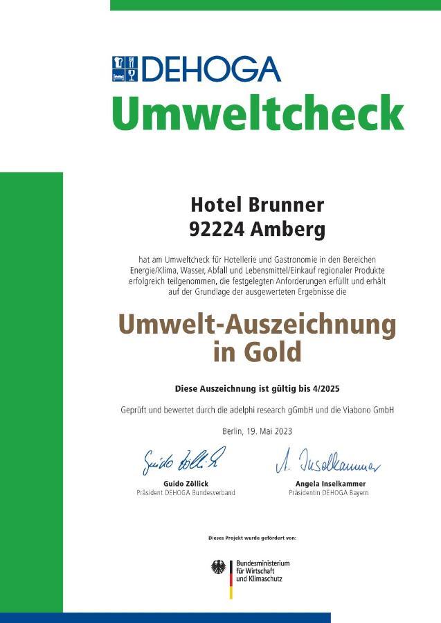 Hotel Brunner Amberg Exterior foto